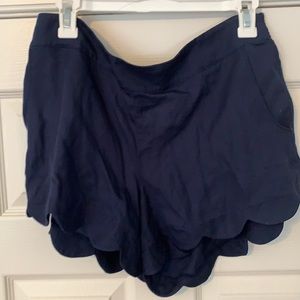 Lily, xl, navy blue scallop shorts